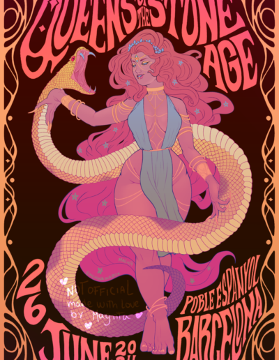 Queens of the Stone Age Fan Gig Poster Barcelona